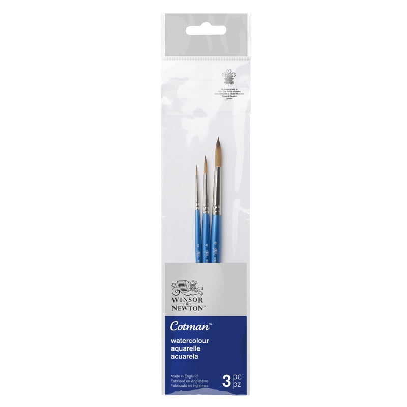 Winsor & Newton Cotman Brush Short Handle Set V2 (Set of 3)