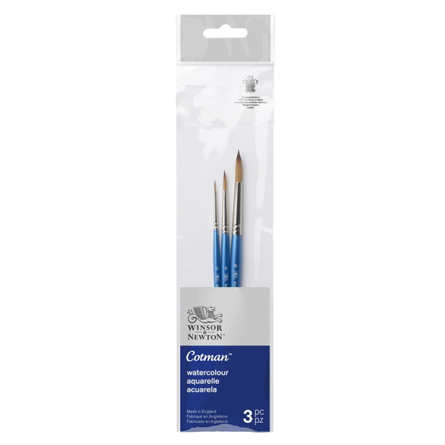 Winsor & Newton Cotman Brush Short Handle Set V2 (Set of 3)