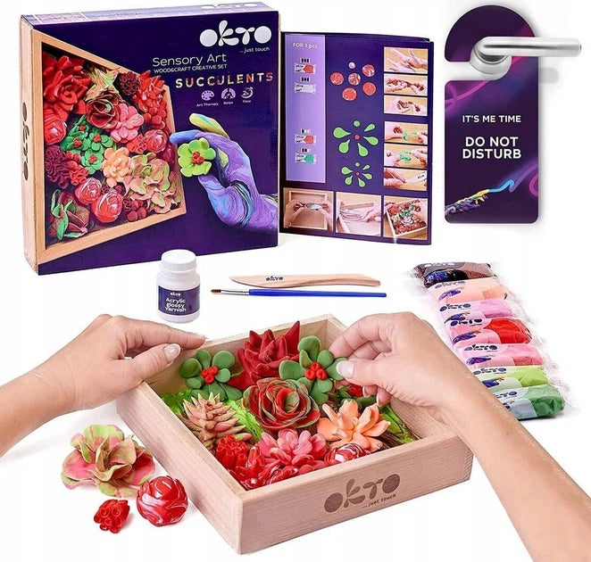 OKTO Wood & Craft DIY Kit - Succulents: Passion
