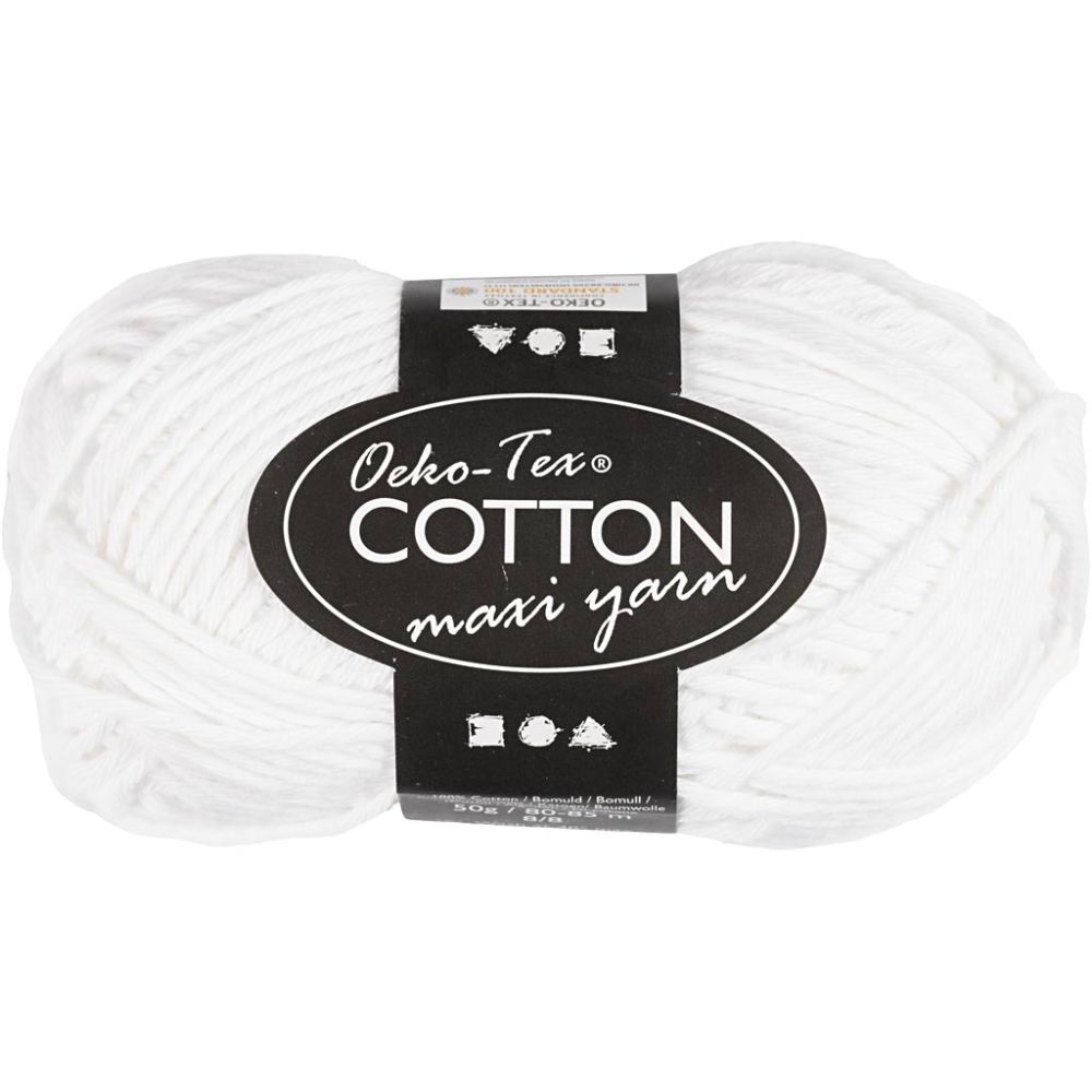 Cotton Yarn No. 8/8 80-85m 50g- White