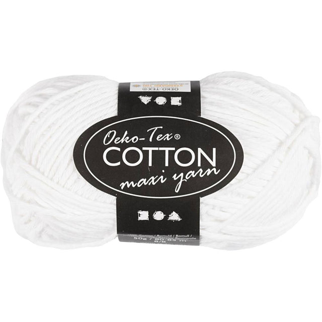 Cotton Yarn No. 8/8 80-85m 50g- White