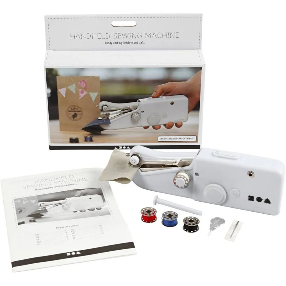Handheld Sewing Machine, White, H: 6,7 Cm, L: 20,5cm