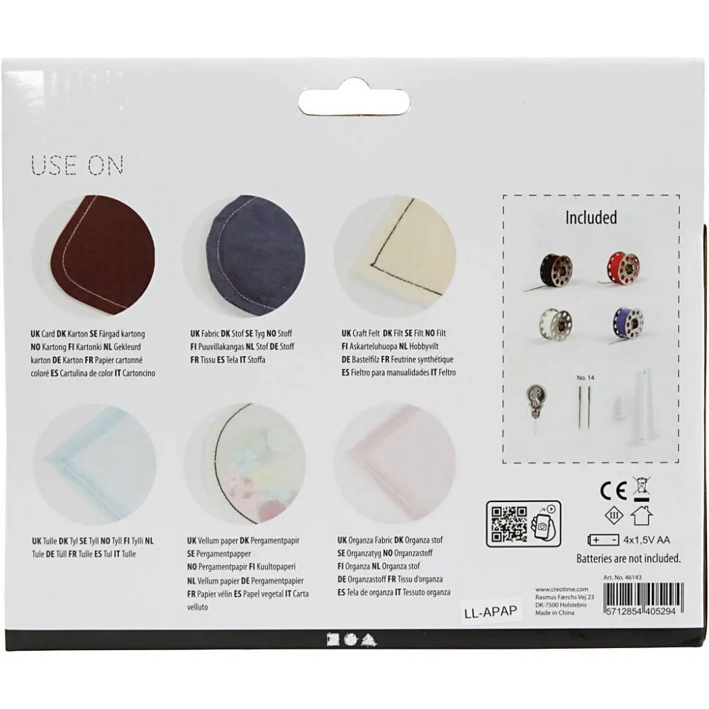 Handheld Sewing Machine, White, H: 6,7 Cm, L: 20,5cm