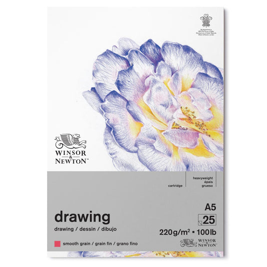 Winsor and Newton Smooth Grain Cartridge Pad 220gsm - A5 Gummed