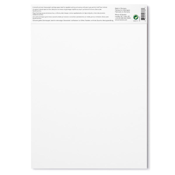 Winsor and Newton Smooth Grain Cartridge Pad 220gsm - A4 Gummed
