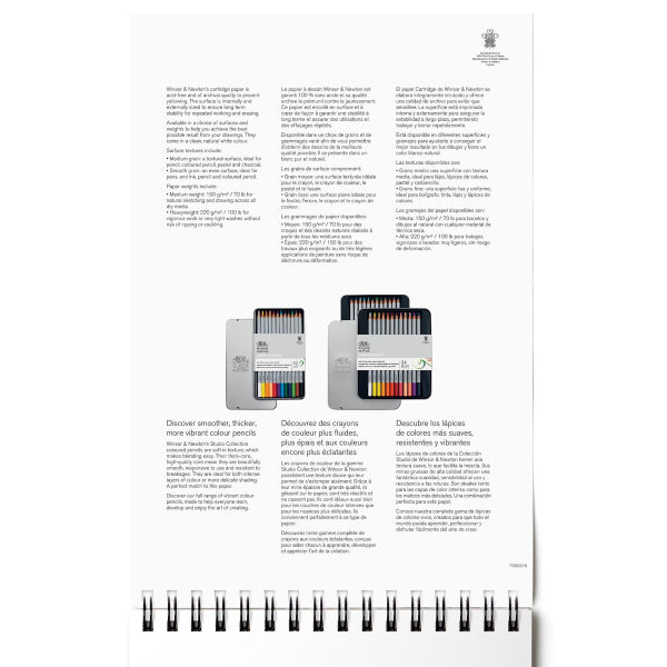 Winsor and Newton Smooth Grain Cartridge Pad 150gsm - A4 Spiral