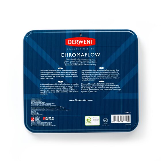 Derwent Chromaflow Pencils - Tin of 72