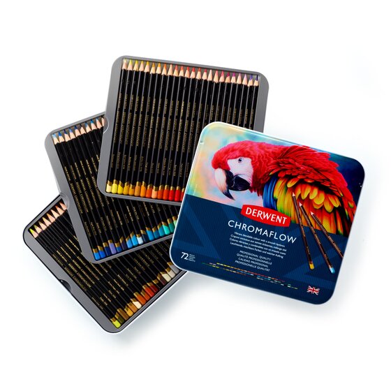 Derwent Chromaflow Pencils - Tin of 72