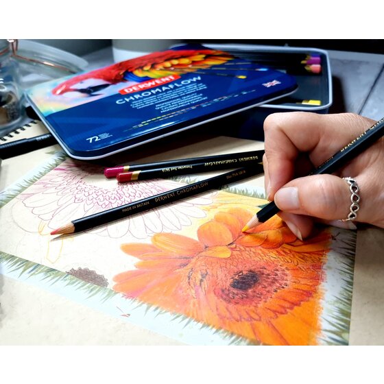 Derwent Chromaflow Pencils - Tin of 72