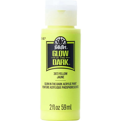 FolkArt Glow-in-the-Dark Acrylic 59ml - Yellow