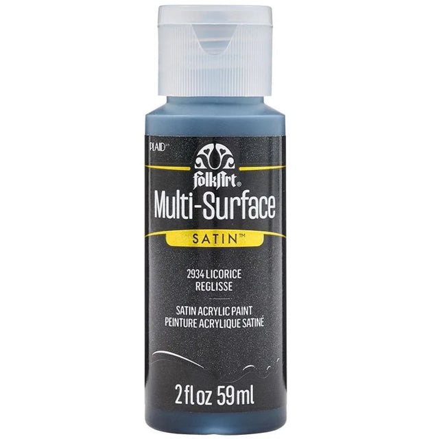 FolkArt Multi-Surface Acrylic 59ml - Licorice
