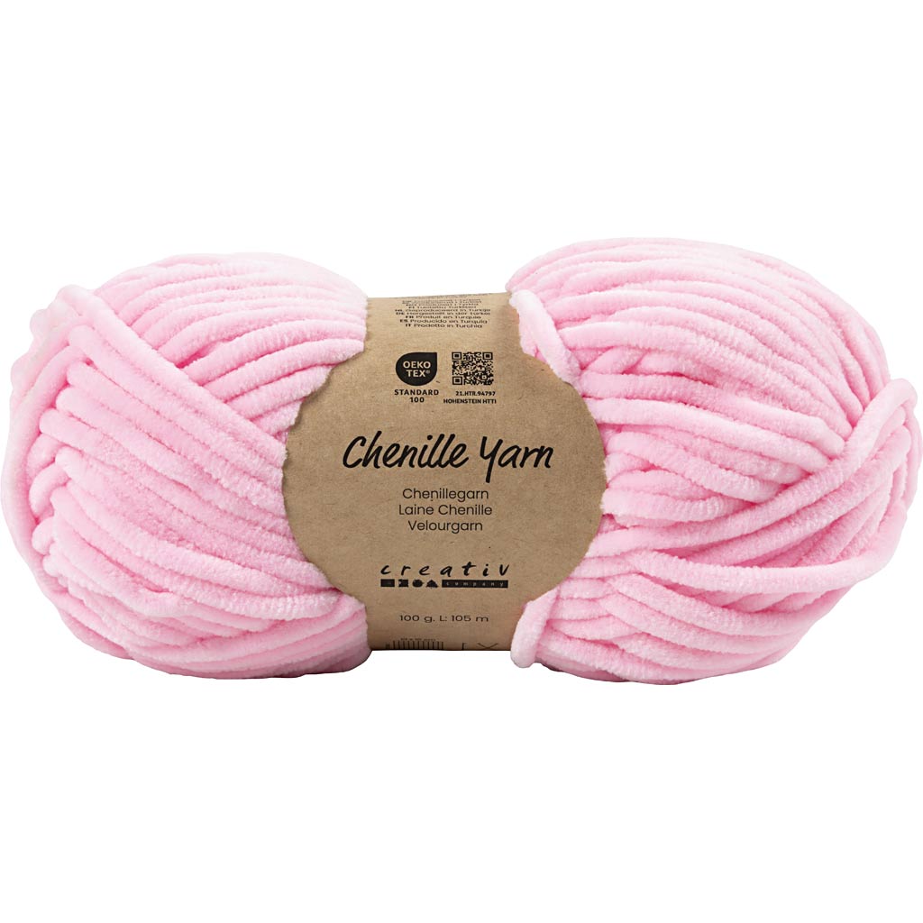Velour Yarn L: 105m Needle 5-6 Light Pink 100g