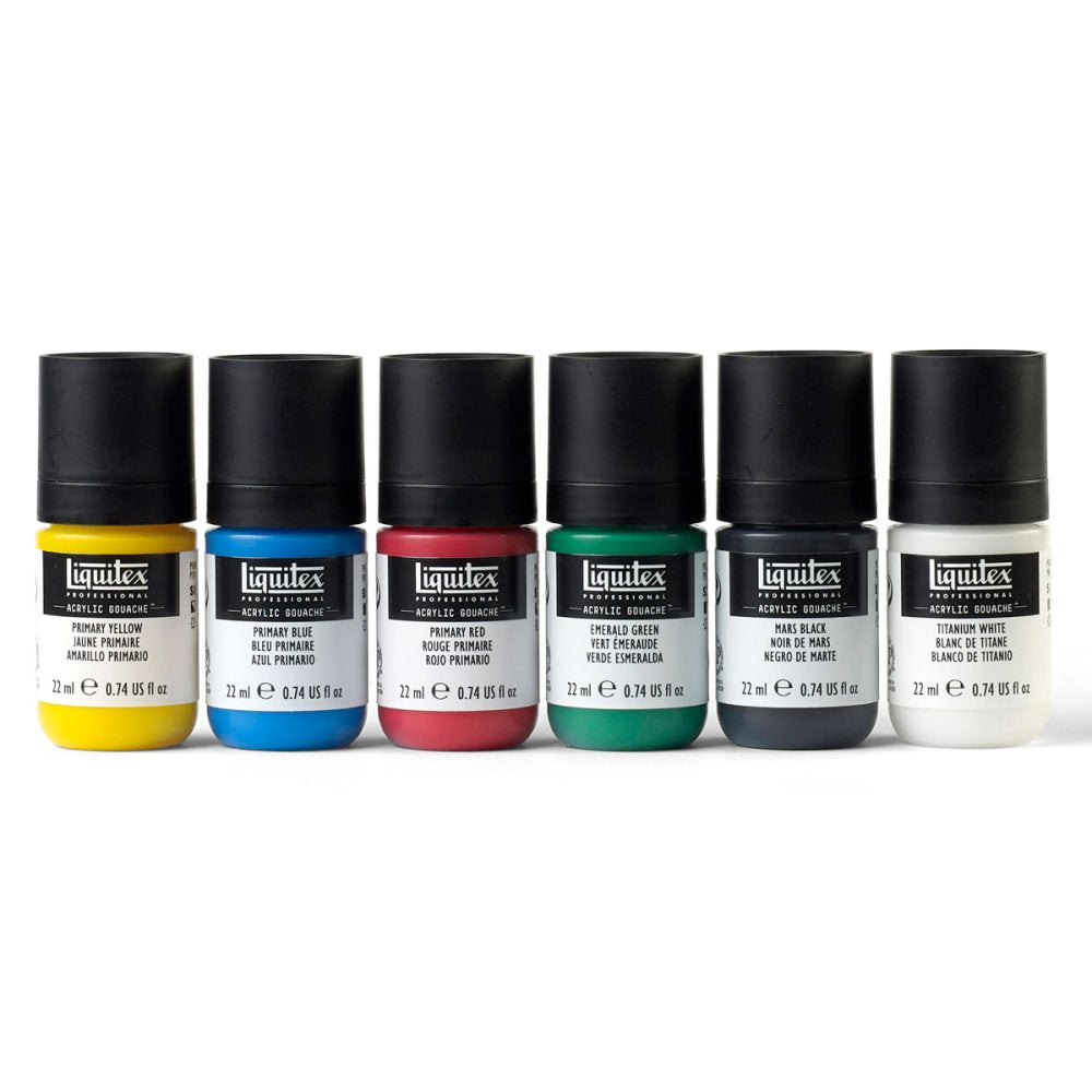 Liquitex Acrylic Gouache Primary Colours Art Set 6 x 59ml