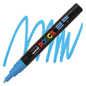 Posca Pc-3M Bullet Tip Light Blue Paint Marker