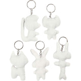 Fabric Figures with key rings