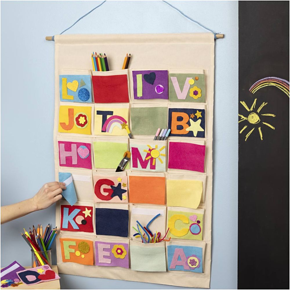 Hanging Organiser H: 93cm W: 60cm Light - Natural