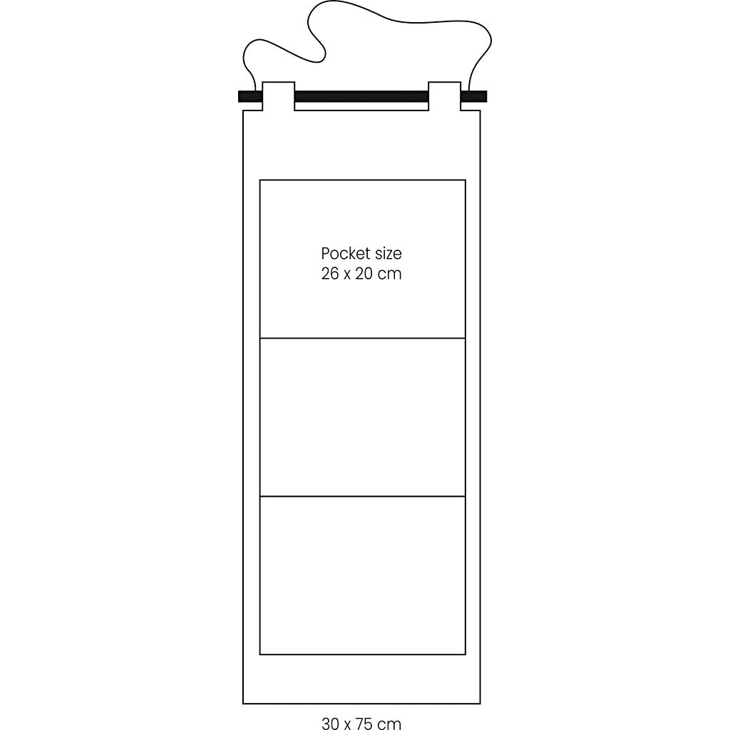 Hanging Organiser H:75cm W:30cm 145g - Light Natural