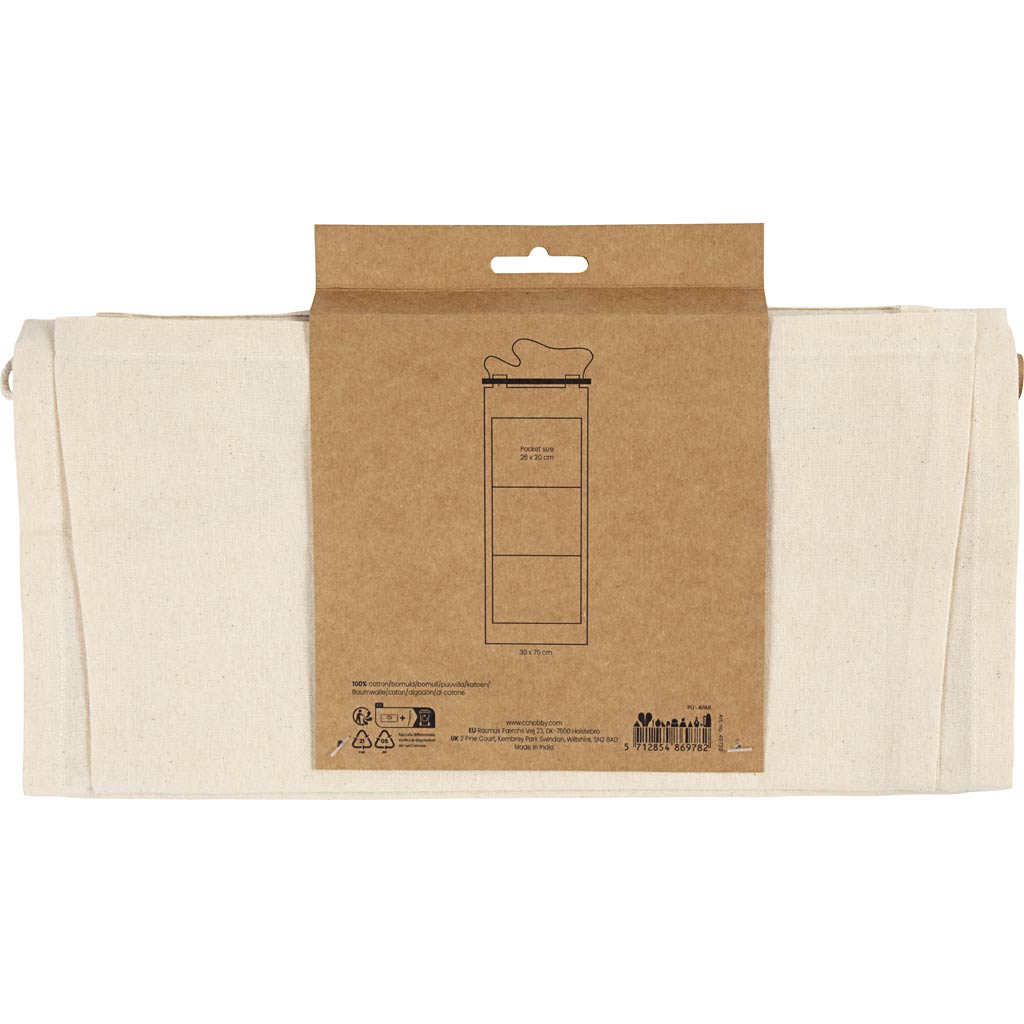 Hanging Organiser H:75cm W:30cm 145g - Light Natural