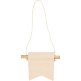 Small Wall Banner - Swallowtail Shape H:12cm W:105 300g - Light Natural (2 Pack)