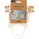 Small Wall Banner - Swallowtail Shape H:12cm W:105 300g - Light Natural (2 Pack)