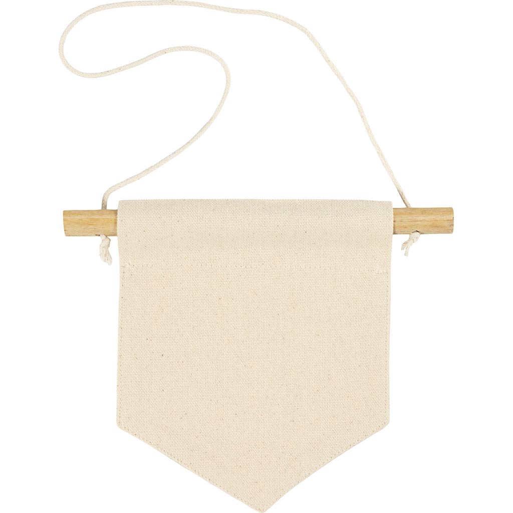 Wall Banner Pointed shape H:165cm W:15cm 300g - Light Natural (2 Pack)