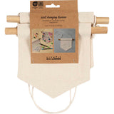 Wall Banner Pointed shape H:165cm W:15cm 300g - Light Natural (2 Pack)