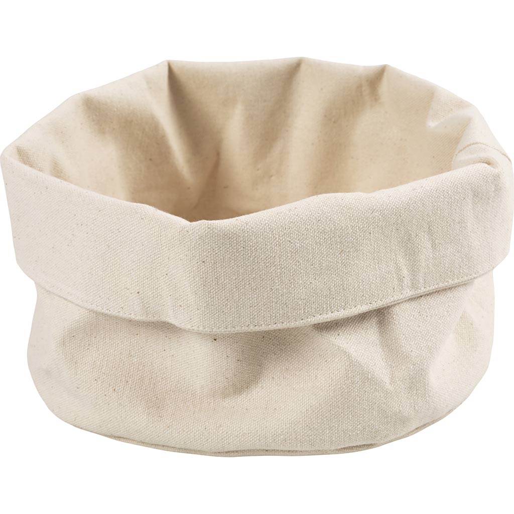 Fabric Baskets H:14/5cm Dia. 20 cm Natural (2 Pack)