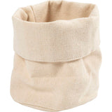 Fabric Baskets H:14.5cm Dia. 9cm - Natural (2 Pack)