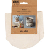 Fabric Baskets H:14.5cm Dia. 9cm - Natural (2 Pack)