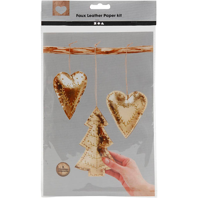 Faux Leather Christmas Ornaments
