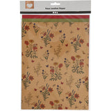 Faux Leather Paper Sheets - Red, Natural and Green