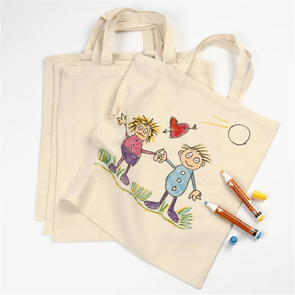 Shopping Bag, size 38x42 cm, 135 g/m2, 5 pcs, ligh
