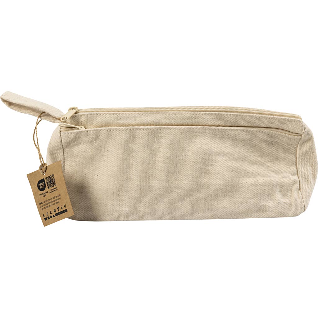 Pencil Case Triangular H:8 cm D:6cm W:22cm - Light Natural