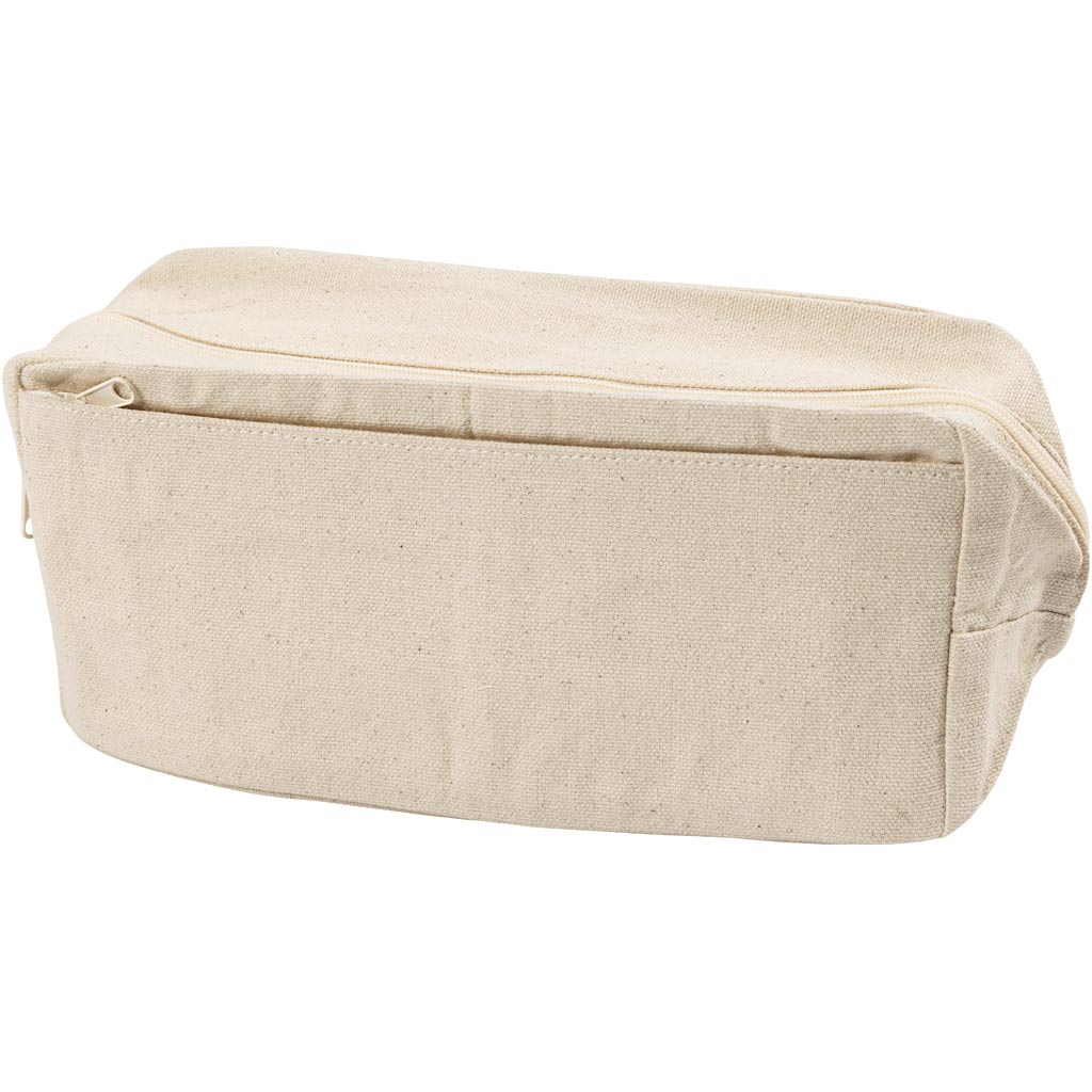 Pencil Case Rectangular H:10cm D:7cm W:23cm - Light Natural