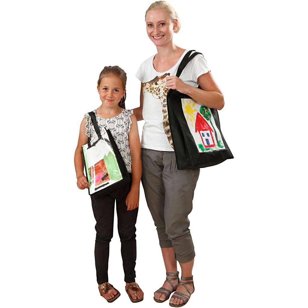 Bag with Plastic Front