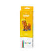 Packaging of Hey Clay horse figurine on a white background