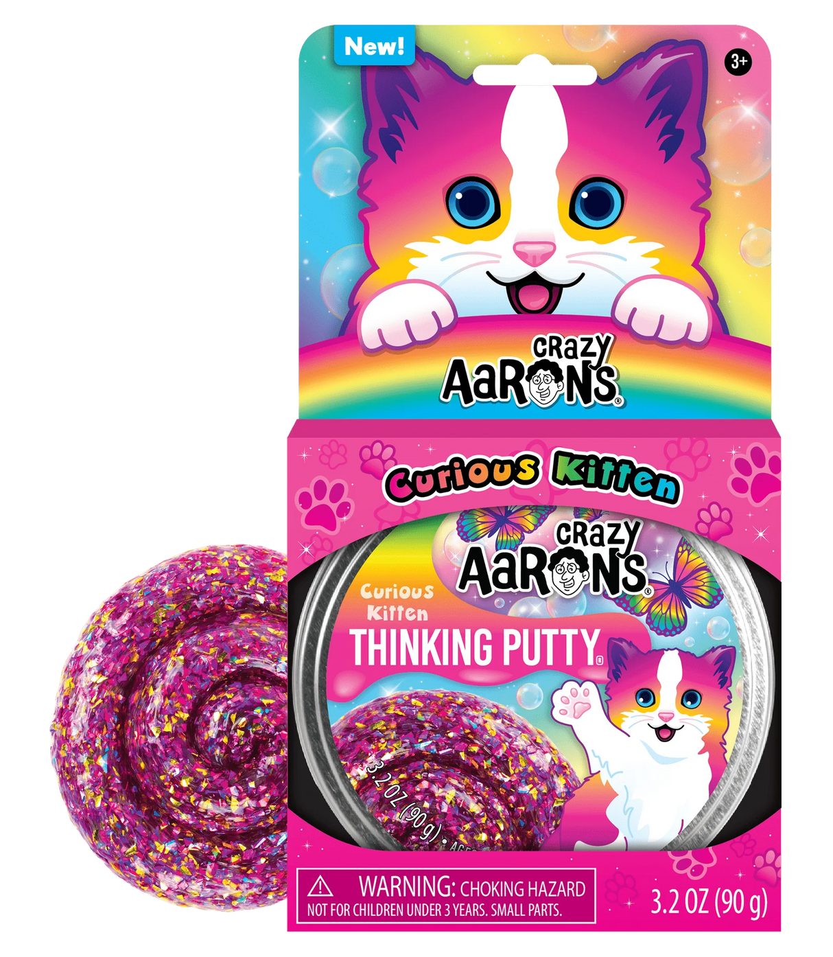 Crazy Aarons Thinking Putty Pets Curious Kitten