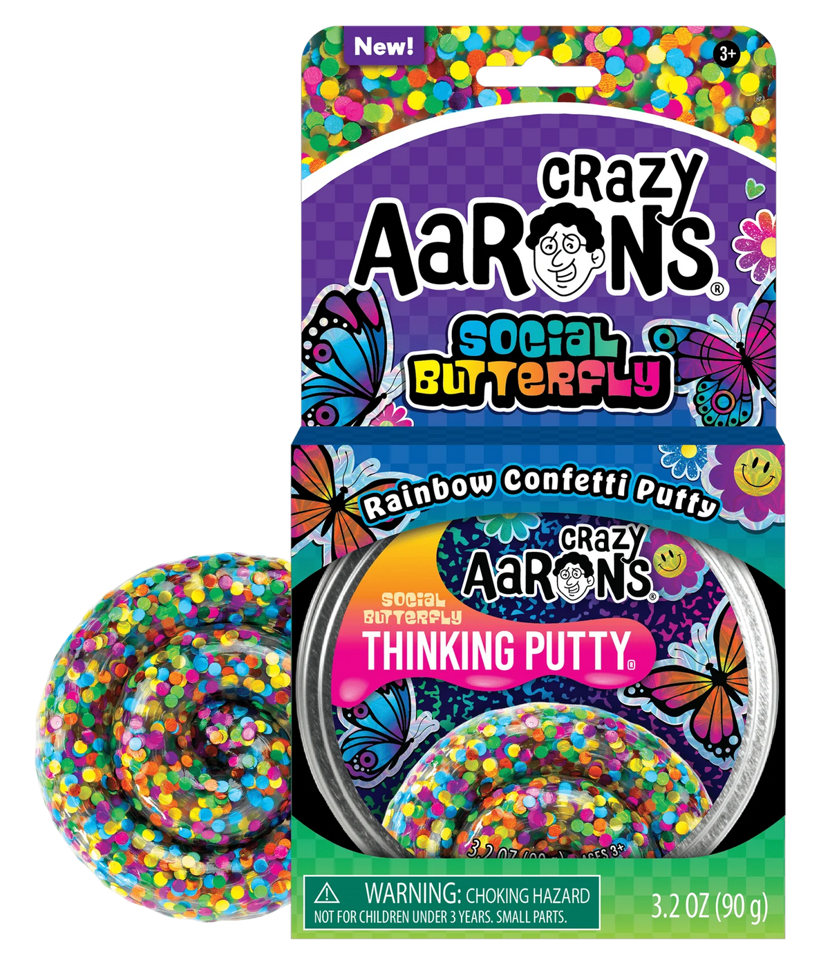 Crazy Aaron's Trendsetters Social Butterfly Thinking Putty Slime