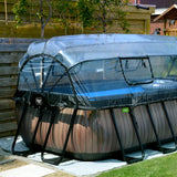 4m Frame Pool With Cover in the Garden