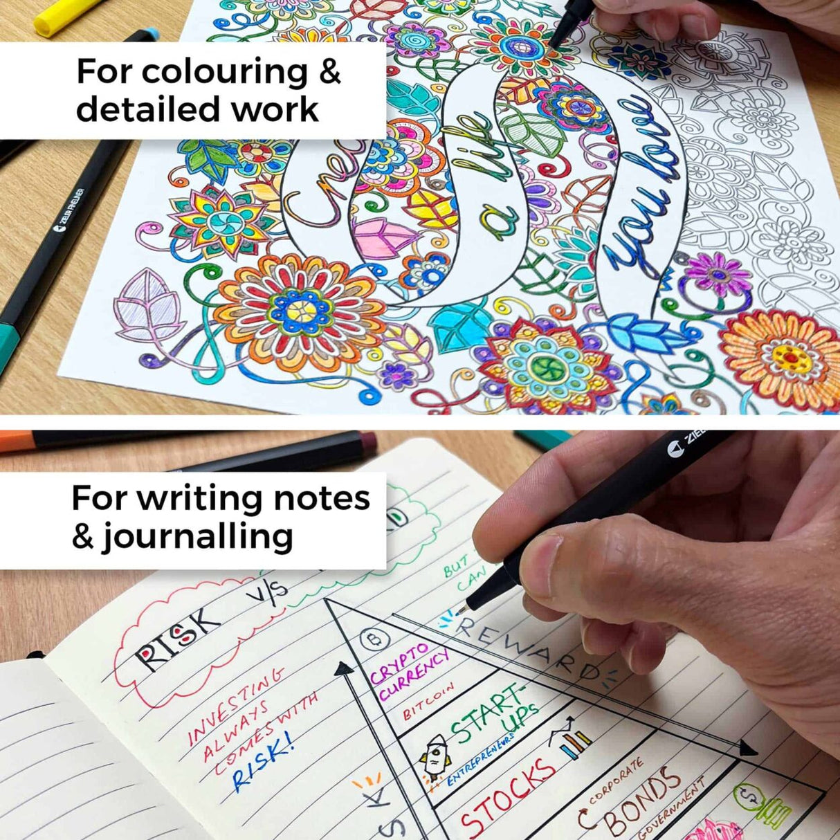 Zieler Colour Fineliner Starter Set (20 Pieces)