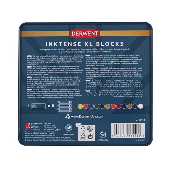 Derwent Inktense XL Blocks (12 Tin)