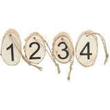 Wooden Discs with Advent Numbers (4 Pack)