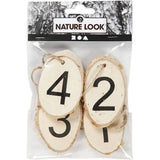 Wooden Discs with Advent Numbers (4 Pack)