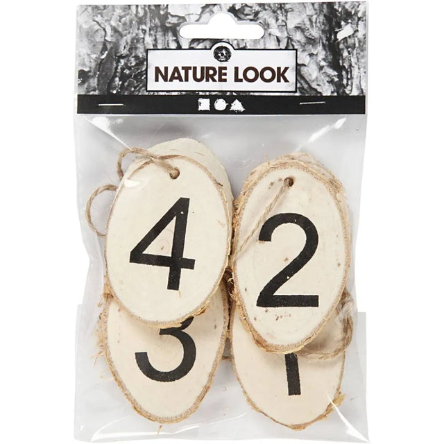 Wooden Discs with Advent Numbers (4 Pack)