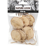 Wooden Disc With Hole For Cord 35-45mm (7 Pack)