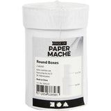 Round boxes, size 4.5+6 cm, H: 7+9 cm, 2 pcs, whit