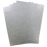Dovecraft A4 Premium Glitter Card 300gsm - Silver (10 Sheets)