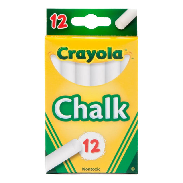 Crayola Anti Dust White Chalk (12 Pack)