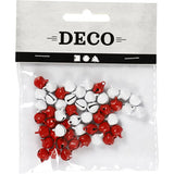 Red & White Mini Bells (25 Pack)