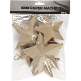 Stars papier-mâché (6 pcs)